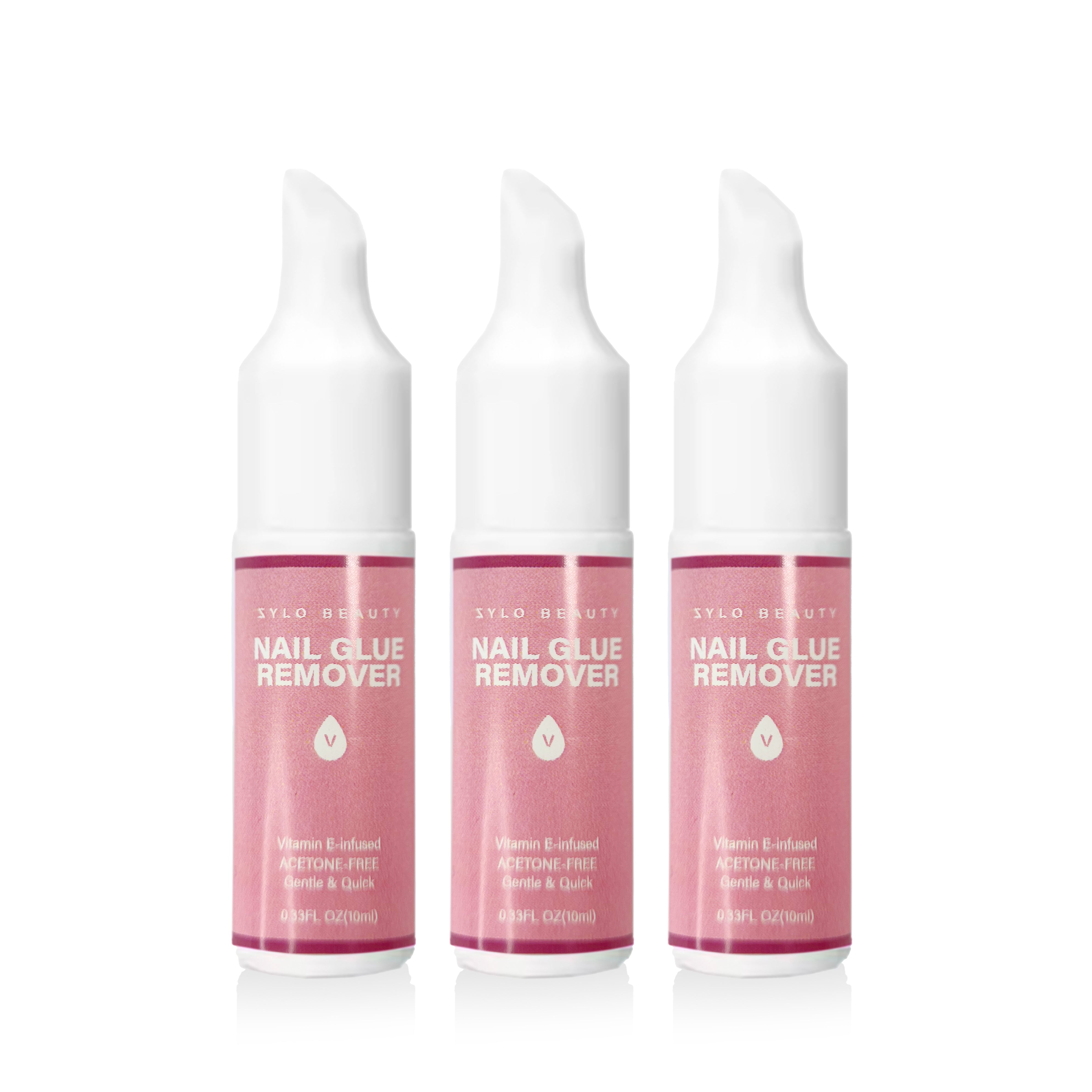 3 of 10g acetone-free nail glue remover enriched with Vitamin E for gentle, damage-free press-on nail removal